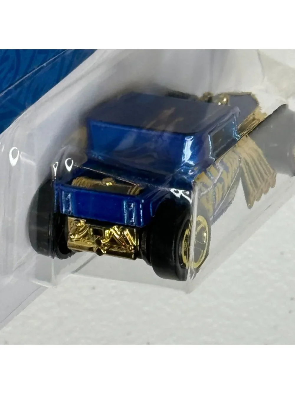 Hot Wheels Bone Shaker Blue Gold HW Flames 5/5 Diecast Car